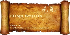 Allaga Margitta névjegykártya
